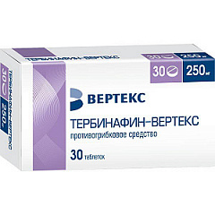  Тербинафин-Вертекс тб 250мг N30 