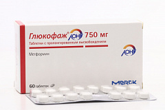  Глюкофаж лонг тб 750мг N60 