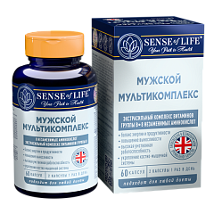 Витаминно-минеральный комплекс "Sense of Life (Сенс оф лайф)" Мужской мультикомплекс (БАД) капс 597мг N60 