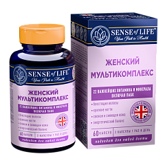  Витаминно-минеральный комплекс "Sense of Life (Сенс оф лайф)" Женский мультикомплекс (БАД) капс 723мг N60 