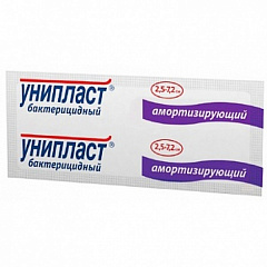  Лейкопластырь "Унипласт" бактерицидный амортизирующий 2.5см*7.2см N1 