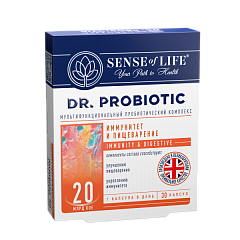  Иммунитет и пищеварение "Sense of Life Dr. Probiotic (Сенс оф лайф др. Пробиотик)" (БАД) капс 600мг N30 
