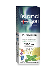  Рыбий жир со вкусом лимон-мята "ЛИСИ" (БАД) жидк 240мл N1 
