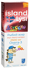  Рыбий жир детский со вкусом манго-цитрус "Лиси" (БАД) жидк 240мл N1 