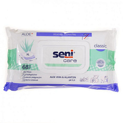  Салфетки влажные "Seni Care" Classic с алоэ вера и аллантоином N68 