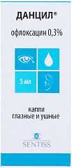  Данцил капли глаз/ушные 0.3% 5мл N1 