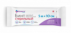  Бинт стерильный "Клинса" (высок.плотн.) 5м*10см N1 