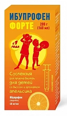 Ибупрофен форте сусп 40мг/мл 200г 160мл N1 