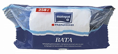  Вата нестерильная мед хирургич "Матопат" 100% хлопок 250г N1 