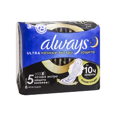  Прокладки "Always" Ultra Secure Night N6 